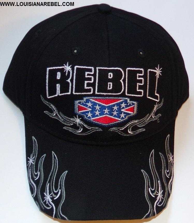Rebel USA Flag on Cap / Hat / Ballcap for sale (Black) - Ultimate Flags